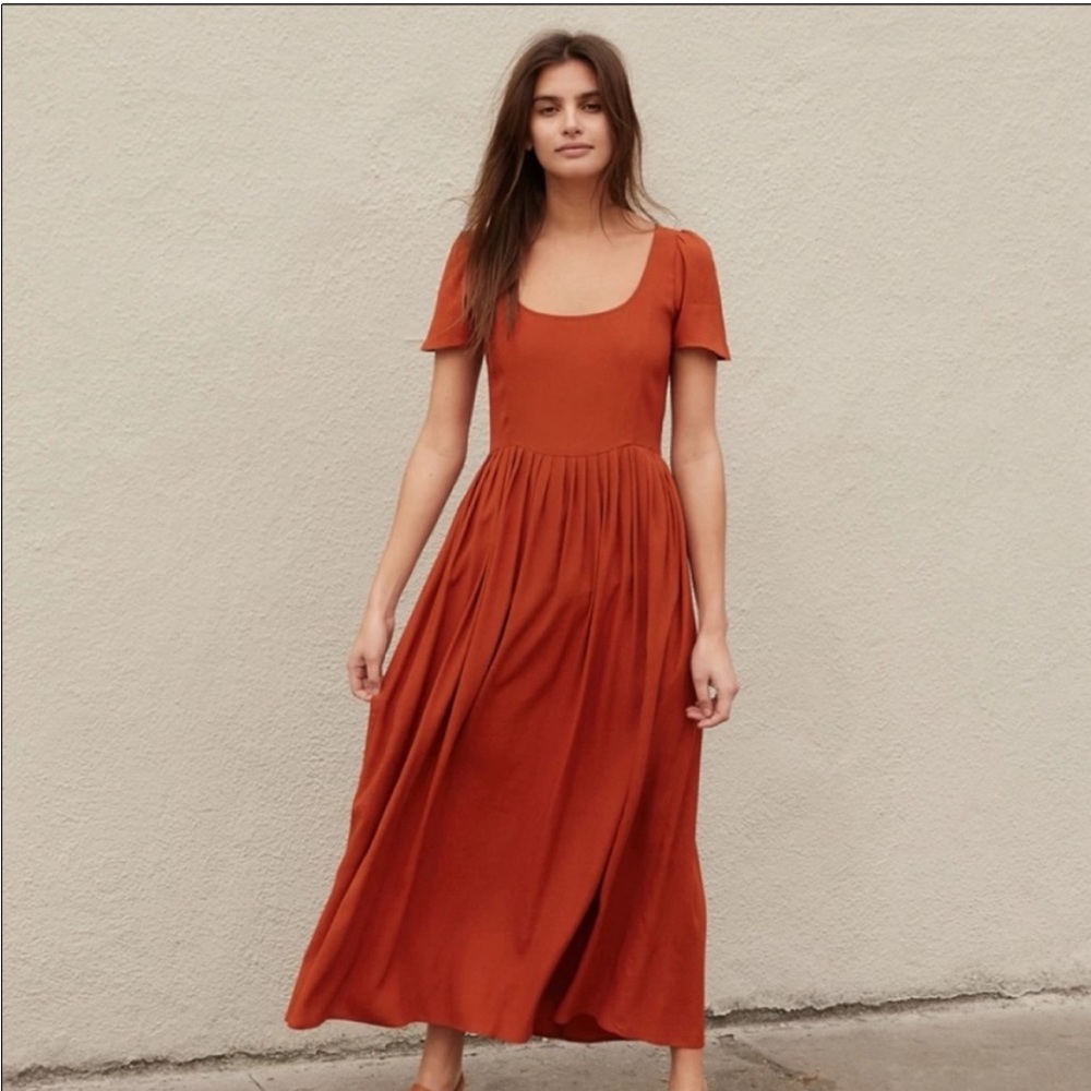 Christy Dawn Rust Midi Dress